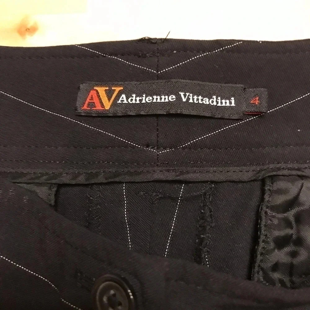 Adrienne Vittadini Pinstripe Dress Pants Career - Picture 8 of 10